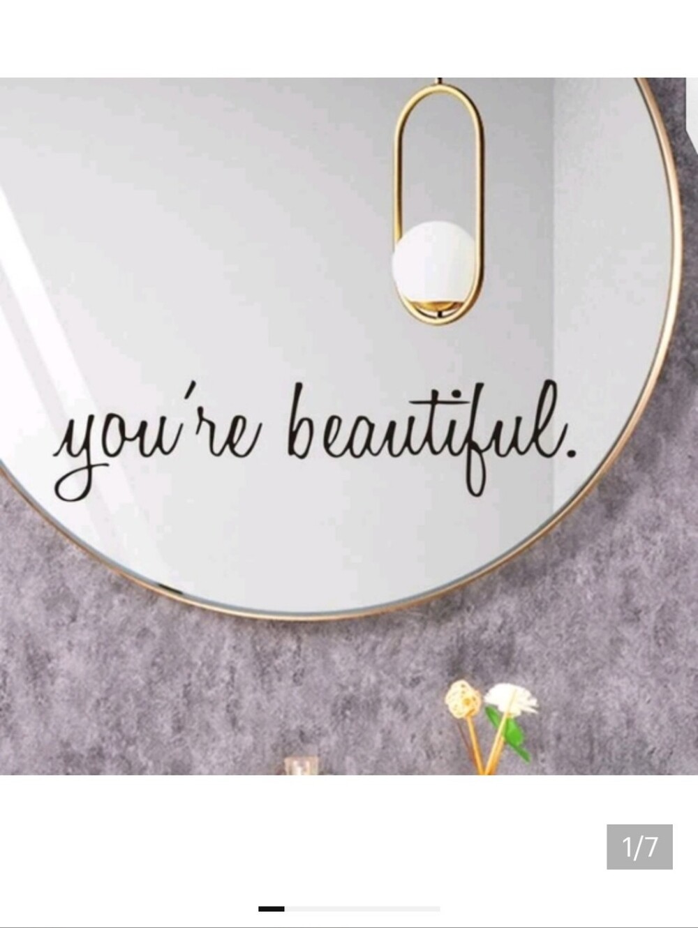 ✨3 FOR $28✨🆕INSPIRATIONAL WALL/MIRROR WALL DECAL/STICKER - "YOU'RE BEAUTIFUL"
